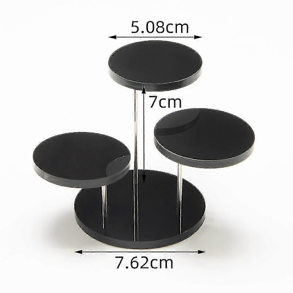 Flerlags Cupcake Stand Akryl Tiered Servering Rund Cupcake Tårn Til Fest E