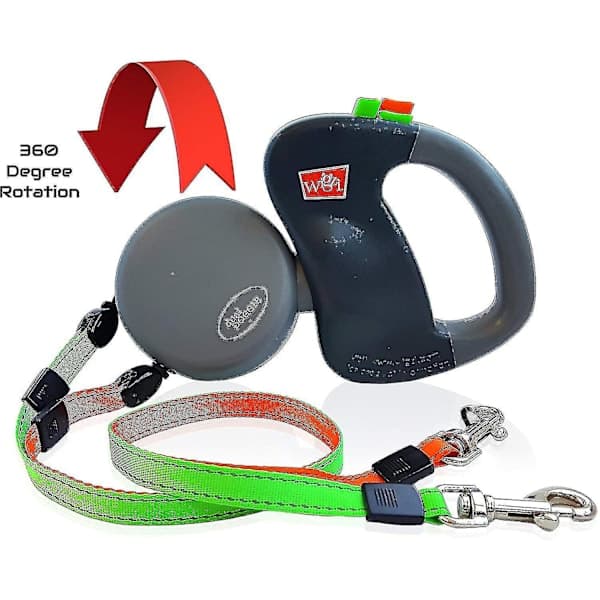 Dubbelhund 2 Infällbart hundkoppel, 16 kg/hundkoppel, grå
