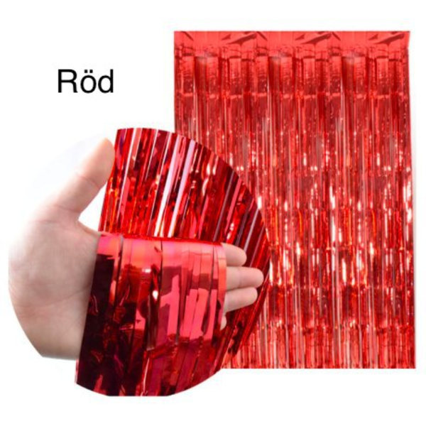 Glitter gardin, dørgardin - 2m*1m - Silver