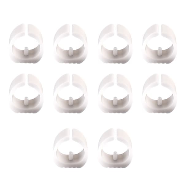 10-pak buede møbelbenbeskyttere White XL
