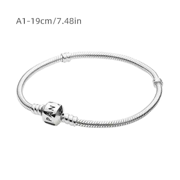 Pandora Käärmeneule Rannekoru Sylinterilukolla Ja Sterling Hopealla, 50% Tarjous A1 19cm