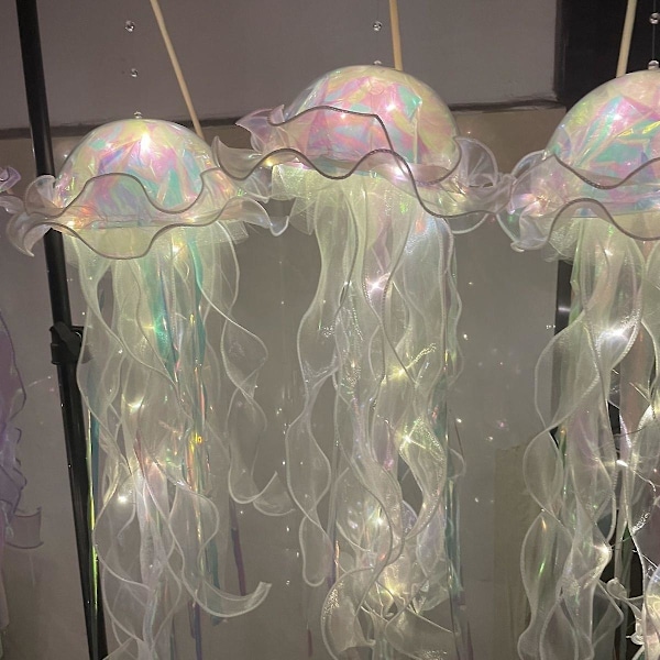Kreativ Jellyfish Lanterne Havfrue Fødselsdagsfest Diy Under Havet Dyr Fest Sommer Pige Fødselsdagsfest Tilbehør Babyshowe