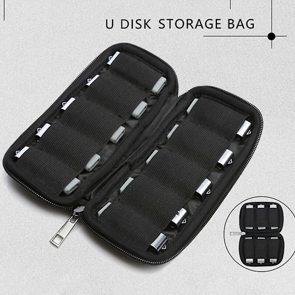 USB Flash Drev til Etui, Thumb Drive Kortholder Organizer, Elektronisk Tilbehør Medium