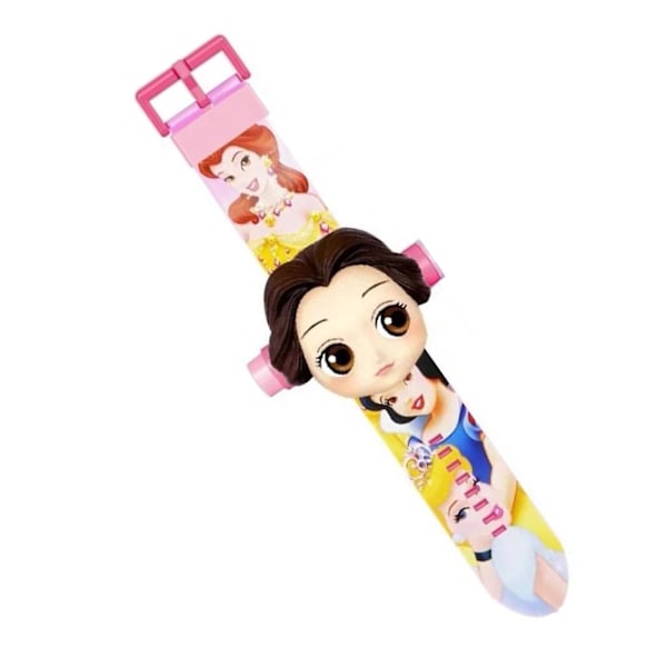 Barn Söta Tecknade Armbandsur Leksak Hög Noggrannhet Barn Projektor Klocka Leksak för 3 till 8 År Gamla Pojkar och Flickor Princess