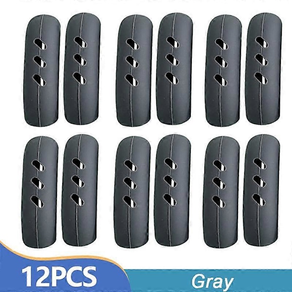 4/8/12 st Silikon Grythandtagsskydd Värmeisoleringsskydd Kastrull Öronklämma Halkfri Ångkokare Gryta Handtagshållare Köksredskap gray 12Pcs