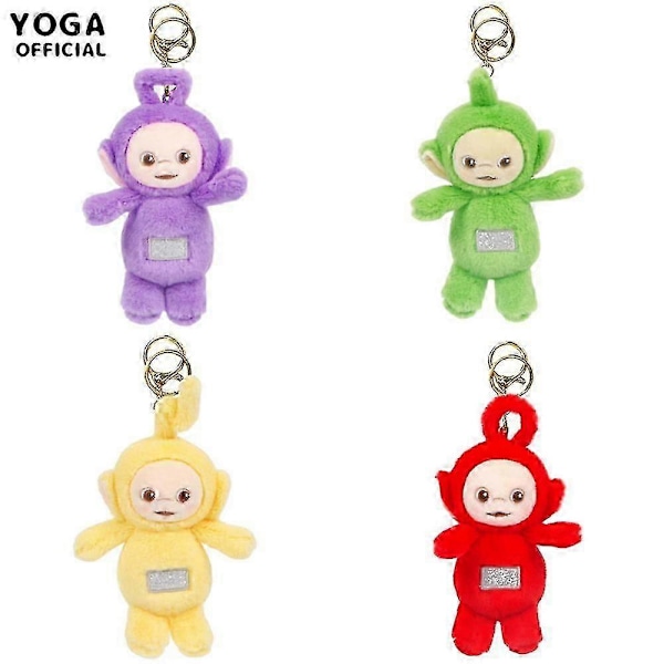 Passer for Teletubbies Kosedukke Skolesekk Tilbehør Anheng Plysj Tegneserie Ornament Purple