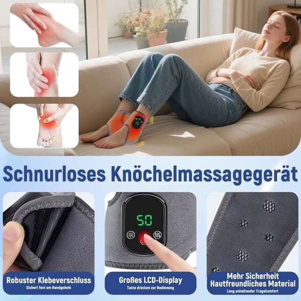 Fodmassager – 3-i-1 enhed – 3 tilstande og 5 varmeniveauer – Cirkulationsstimulator – Grå