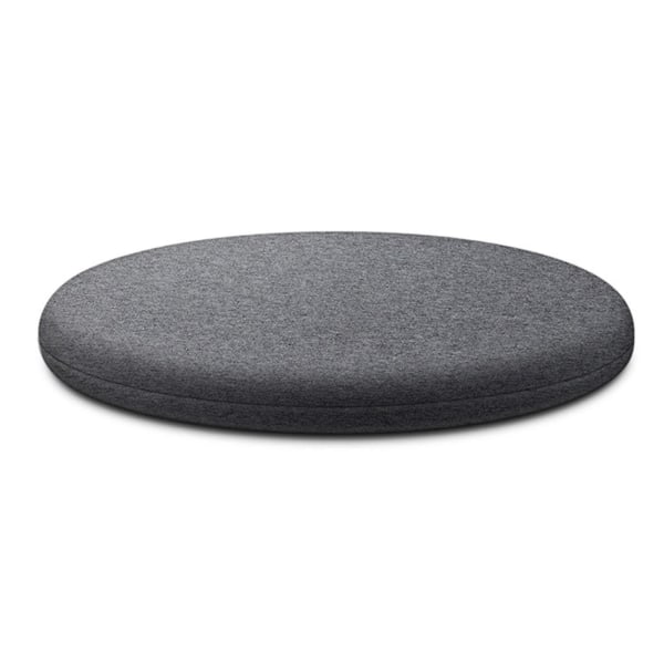 Rundt Memory Foam Pude Komfortabel Åndbar Polstret Skammelbetræk Vaskbar Måtte Til Hjem Soveværelse Dark Grey 40cm
