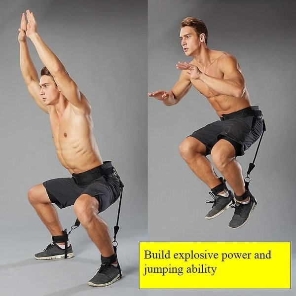 Sxbd? Modstandsbånd Speed ​​Agility Træning Styrke Ankelstropper Jump Trainer Kompatibel med Fodbold Basketball Yoga