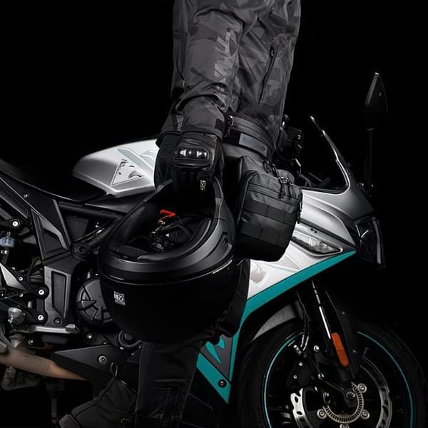 3L Motorcykel Benpose – Justerbar Rem, Holdbar Polyester, Multifunktionel (lår/hofte) til daglige pendler.