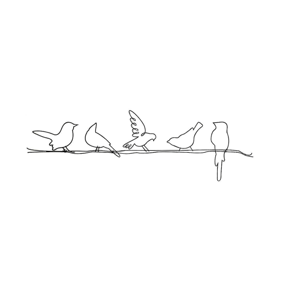 Fågel metallvägg på tråd konst fågelhängande tråd fågelvägghängare