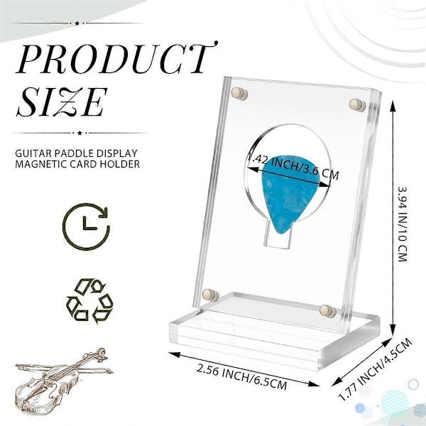 Akryl Gitarrplektrum Displayfodral Klar Gitarrplektrum Ställhållare Mynt Samlarobjekt Gitarrplektrum Display