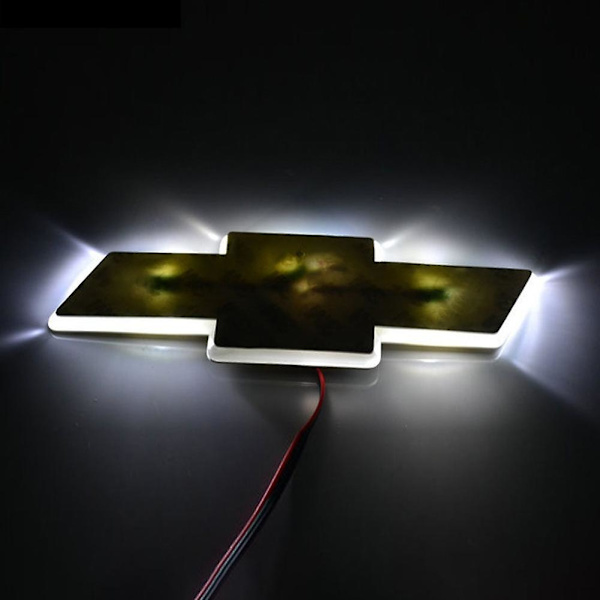 3D LED Bilstylings Bagmærke Logo Badge Dekal Lys Lampe Til Chevrolet Cruze Mengxi White