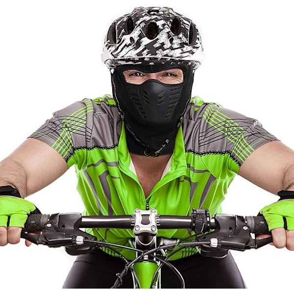 Balaclava til mænd - Airsoft maske - Ansigtsvarmer - Cykeltilbehør - Halsvarmer - Skimaske Balaclava - Ninja maske - One size - Sort