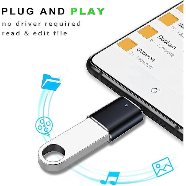 Usbc til Usb Adapter Egnet til Pro Laptop (2 stk)