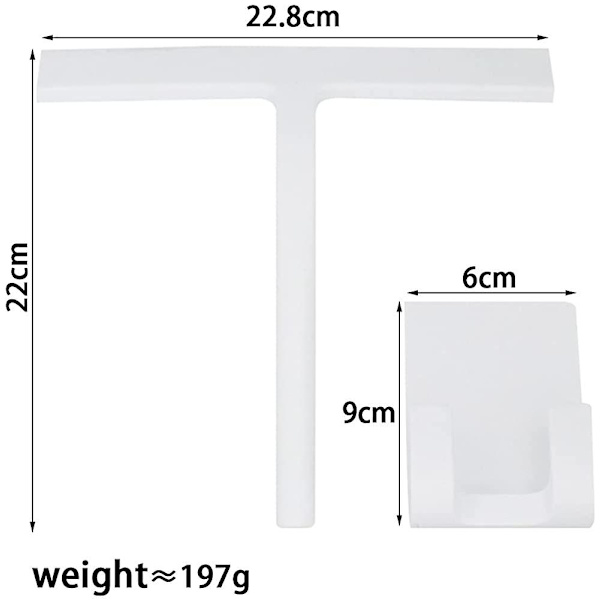 Brusekraber, Dørkraber, Silikone/Gummiskraber til Glas, Rengøringsskraber