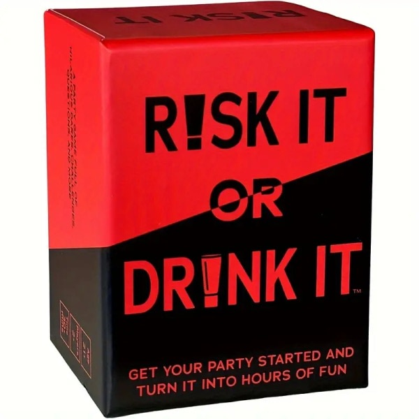 Risk it or drink it - Sjovt festspil til college-kortspil, forspil til drukspil, kortfester for voksne