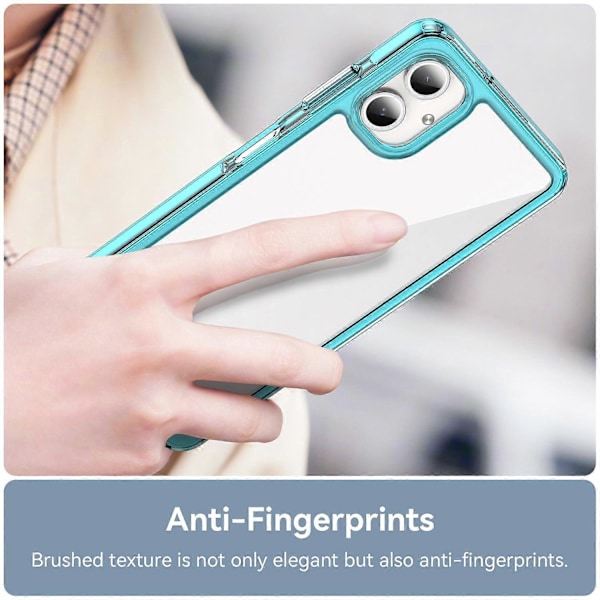 Stöttåligt skal för Samsung Galaxy A06 TPU + Akryl Skyddande Genomskinligt Telefonskal Multicolor Style E