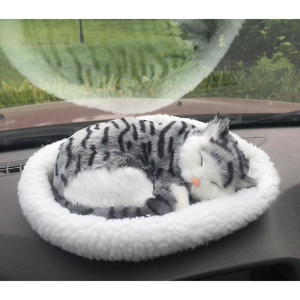 Realistinen nukkuva pehmolelu, hengittävä kissan karvainen koira, pehmolelu, jossa on mattoeläimet