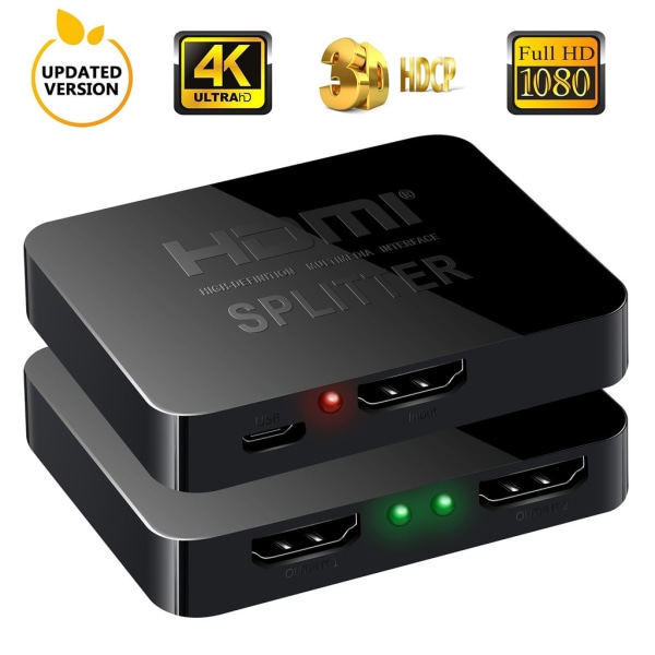 2-port HDMI-splitter 1x2 - 3D och 4K