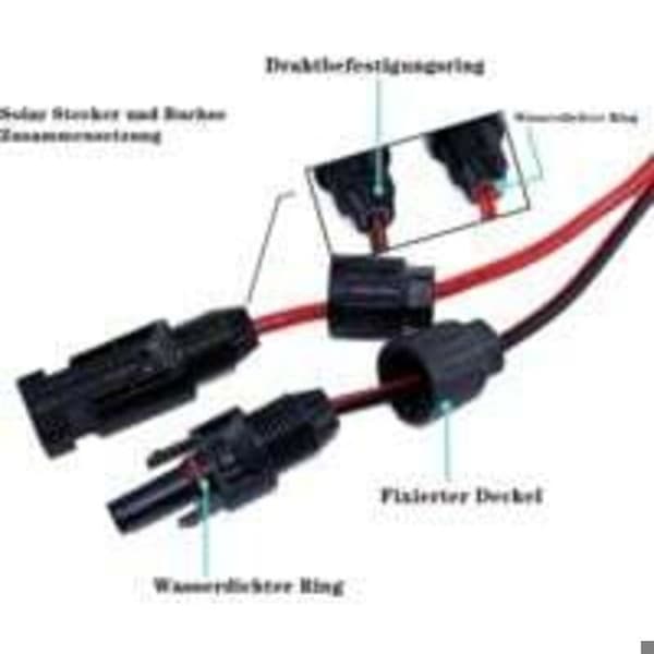 Smart solcelle ladekabel - LUSKYKA® - XT60i-kontakt med signalpinne - 5m lengde
