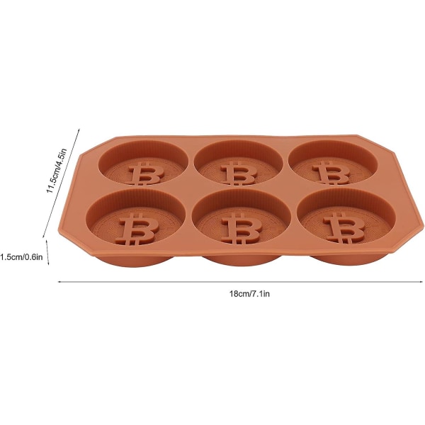 Bitcoin Chokoladeform - Silikoneform til fremstilling af chokolade og kager