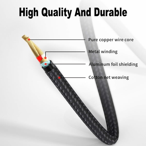 INF USB-C til 2x RCA stereo lydkabel Grå 1,2 m Grå 1,2 m
