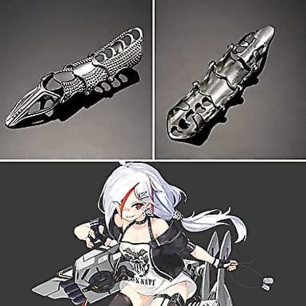1 X Cosplay Dangan Ronpa Super 2 Gothic Celestia Punk Finger Bone Ring