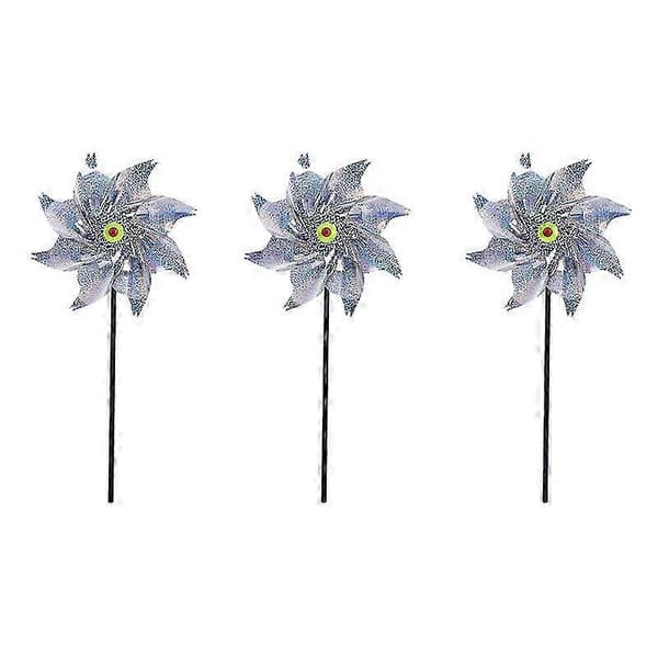 Fugleafvisende Reflekshjul Holder Fugle Væk Reflekterende Vindmøller til Have Gårdhave Græsplæne 3pcs