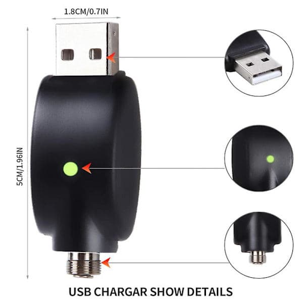 2x USB-ladeadapter for 510-gjenger Overladingsbeskyttelse Lader Strømadapter