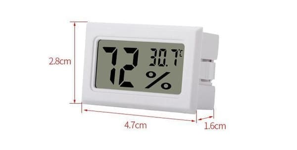 Mini LCD-kosteusmittari / lämpömittari valkoinen 2 kpl