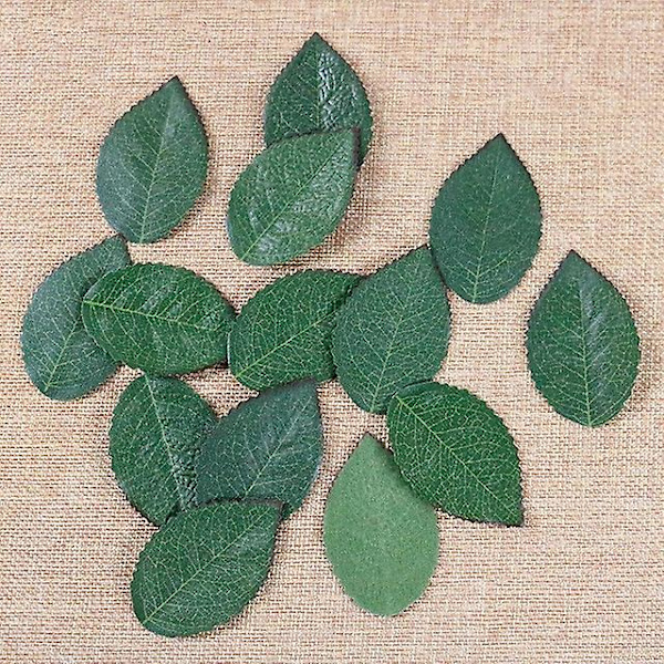 200 stjälkar konstgjorda växter simulering enstaka siden tyg ros blomma blad heminredning