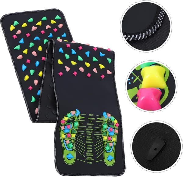 Akupressur Fodtrykspunktsmåtte 175x35cm Stenmassageplade