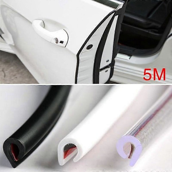 Universal 5M Bil Kant Skydd List Formning Trim Skyddsremsa transparent One size