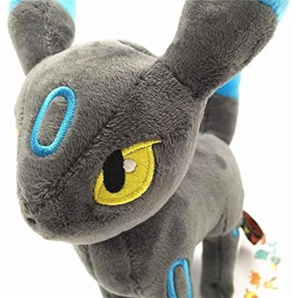 Umbreon Eevee Evolution Stående Shiny Djur Plysch Gosedjur Kvalitet Cartoon Leksak