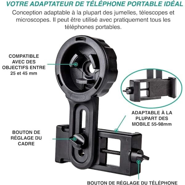 Telefonadapter Pro for kikkerter, monokularer, teleskoper og mikroskoper-XF9-