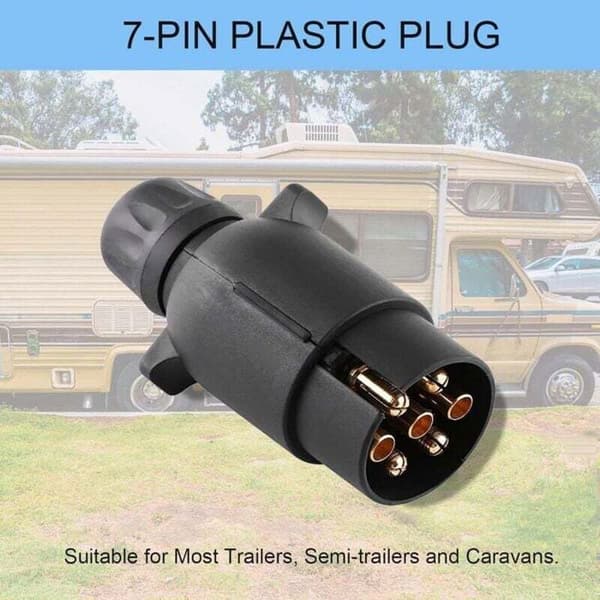 7-polet trailerstik - LUSKYKA® - Vandtæt - 12V - Holdbart nylonhus - Messingterminaler - Effektiv forbindelse.