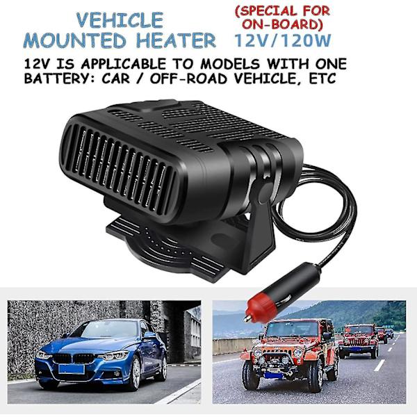 Bærbar vindusvifte for bilvarmer, avriming, 12v 120w/24v 200w