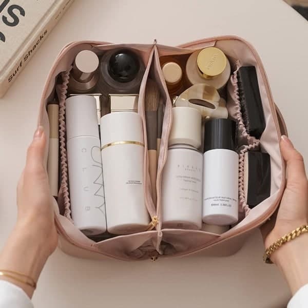 Makeup taske / Toilet taske / Makeup opbevaring - Makeup taske Beige