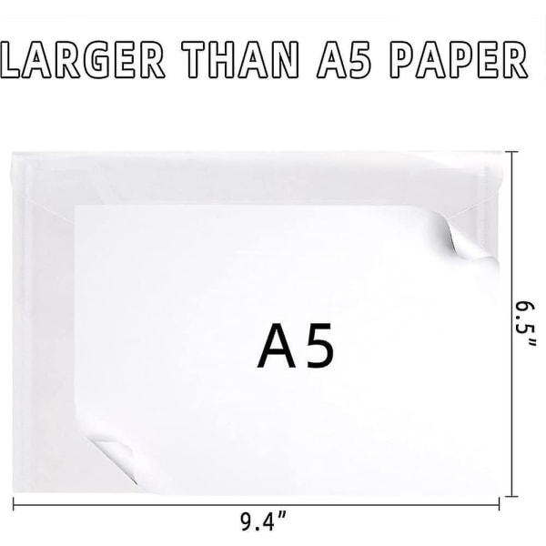 Almi A5 Plastiklommer Klar - 24 stk. Popper Lomme Polypropylen Dokumentmappe Gave