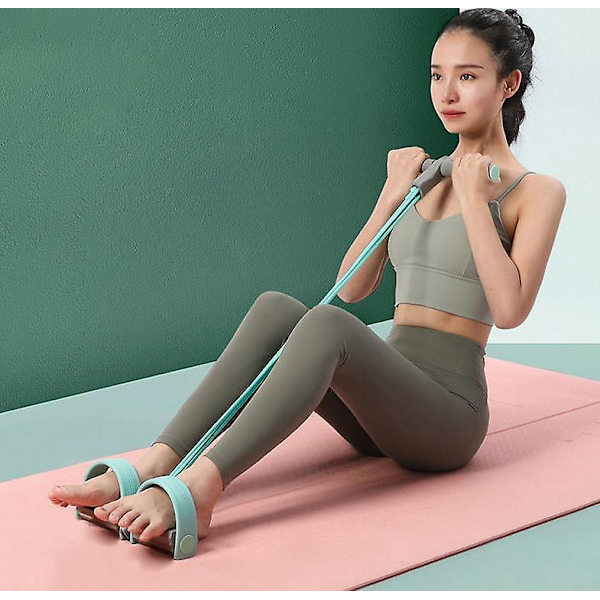 Rosa grå multifunktionella band uppgradering 6 rör fitness elastisk med pedaler grepp latex stretch rep motståndsutrustning för hemmet