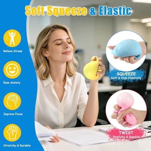 Stor ost Squishy, ​​terning Squishies, stor osteblok klemmelegetøj, stressbold, Fidget sensorisk klemmelegetøj til voksne stresslindring Pink 3.4 IN