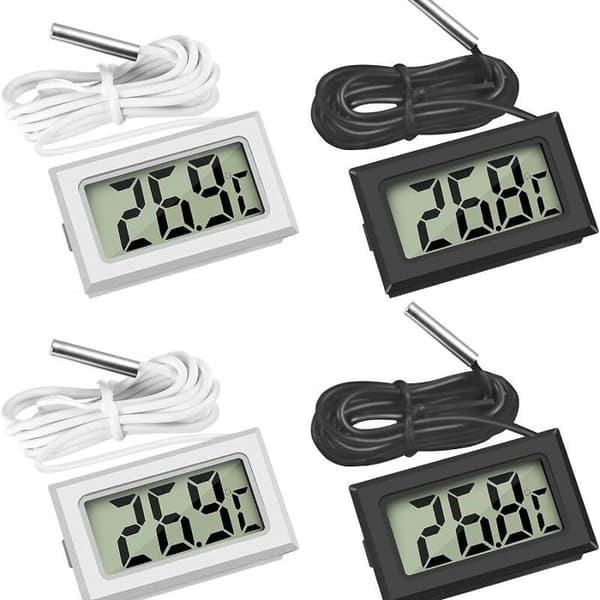 Digital termometer med vattentät extern sond för kyl, frys och akvarium - 4-pack