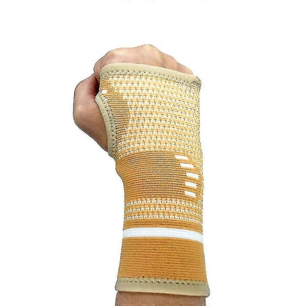 Sport Høj Elastisk Håndledsbandage Ærme Støtte L Yellow