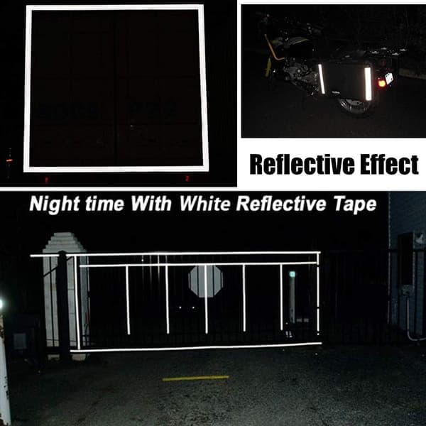 Reflekstape, hvid (2 ruller)