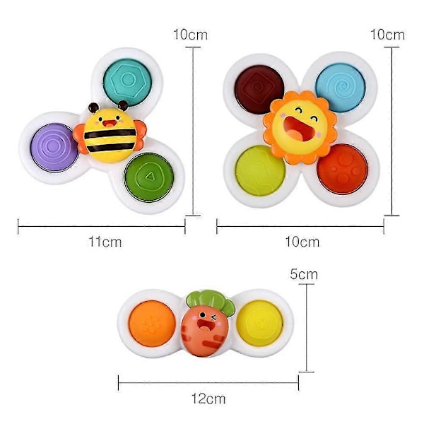 3 st/set Fidget Finger Hand Spinner Sugpropp Spinner Leksaker för bebisar