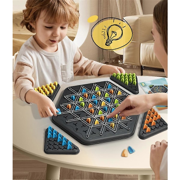 Hauska Ketju Triggle -peli, Triggle kumilenkkipeli, Triggle lautapeli Ketju Kolmio Shakkipelin, Sopii 2-4 pelaajalle small