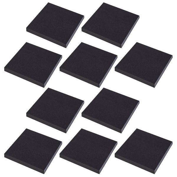 Sorte klæbende noter, 10 stk. Simple Sticky Notes Marker Flags Selvhæftende Memo Pads-k