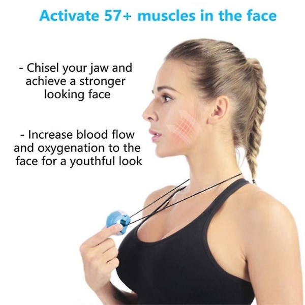Alg Jaw Exerciser, Jawline Exerciser Nacktoning Jaw Shaper Face Exerciserface Toning Käklinje Träning Käktränare för kvinnor