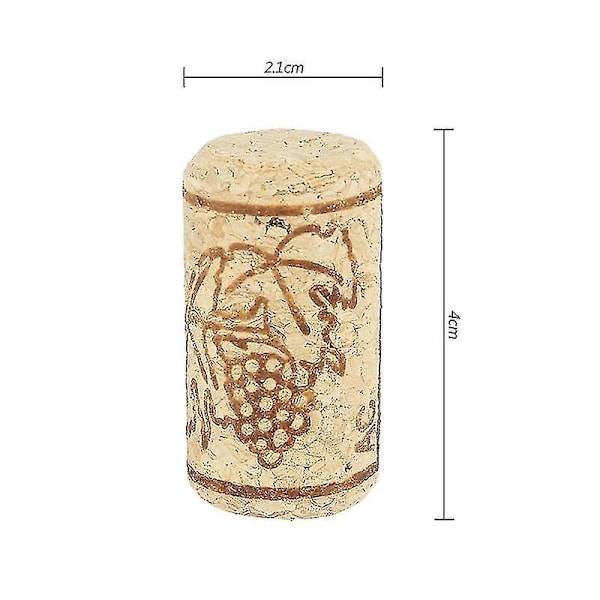 100 stk Vinkorker Stopper Naturlige Genanvendelige Funktionelle Bærbare Vinkorker Lige Stopper Til Tappning Af Vine